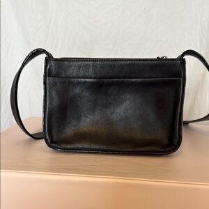 Kenneth Cole Black Leather Crossbody Bag